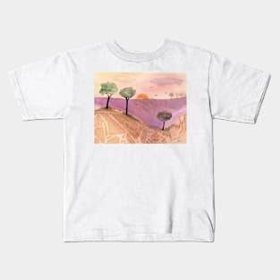 Surreal landscape with trees Kids T-Shirt